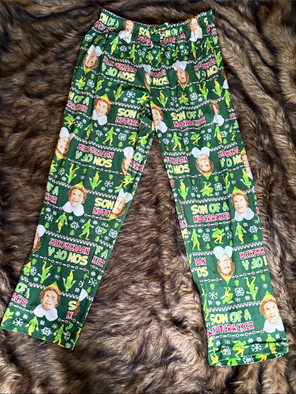 ELF  'Son of a Nutcracker' Christmas Men’s Pajama Bottoms Size Large